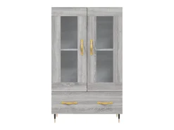 Aparador cómoda cómoda armario mueble organizador cocina salón salón alto Sonoma 69,5 x 31 x 115 cm madera contrachapada gris 02_0035406