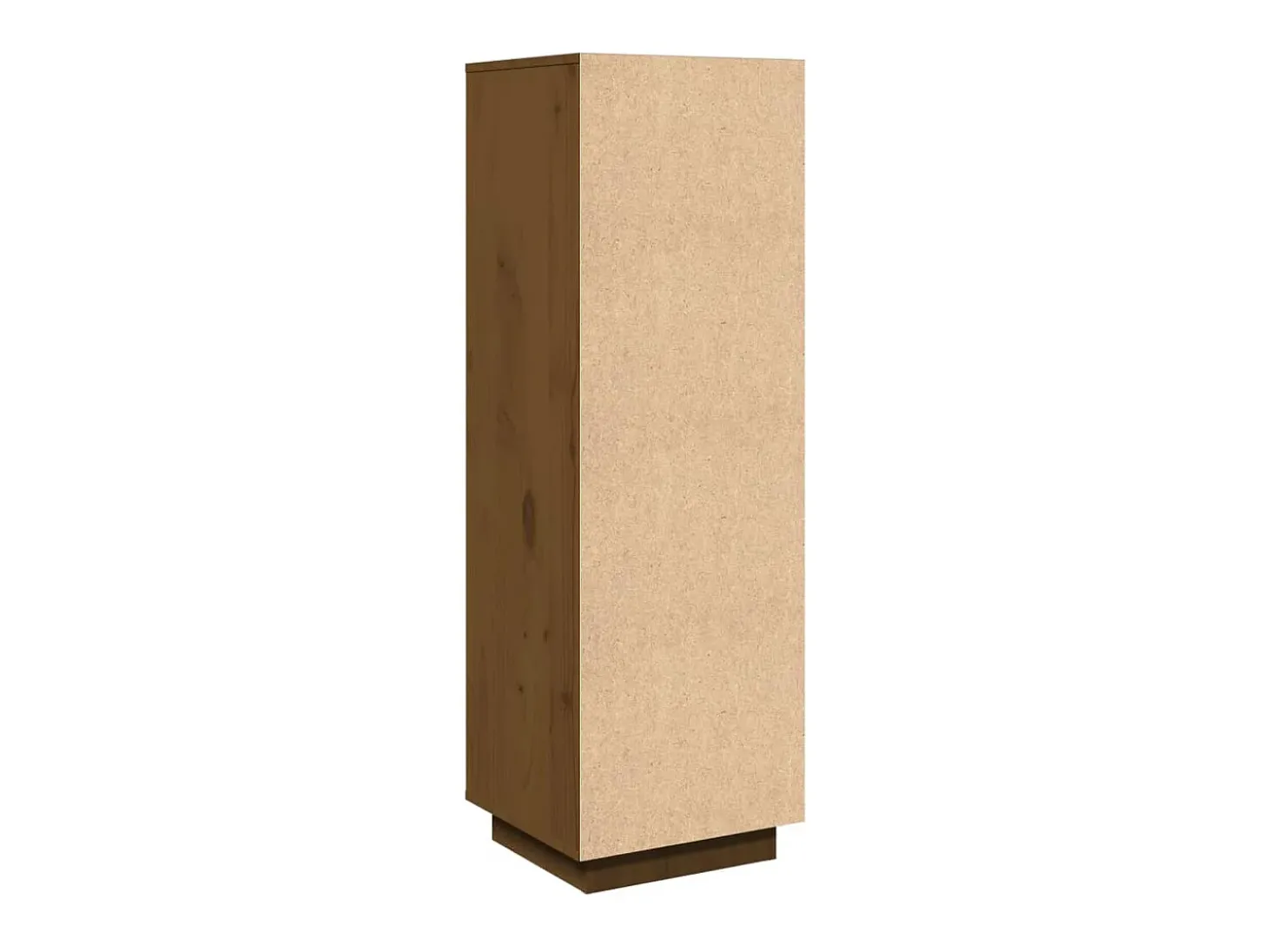 Aparador cómoda cómoda armario mueble organizador cocina salón salón alto 38 x 35 x 117 cm madera maciza de pino marrón 02_0034754