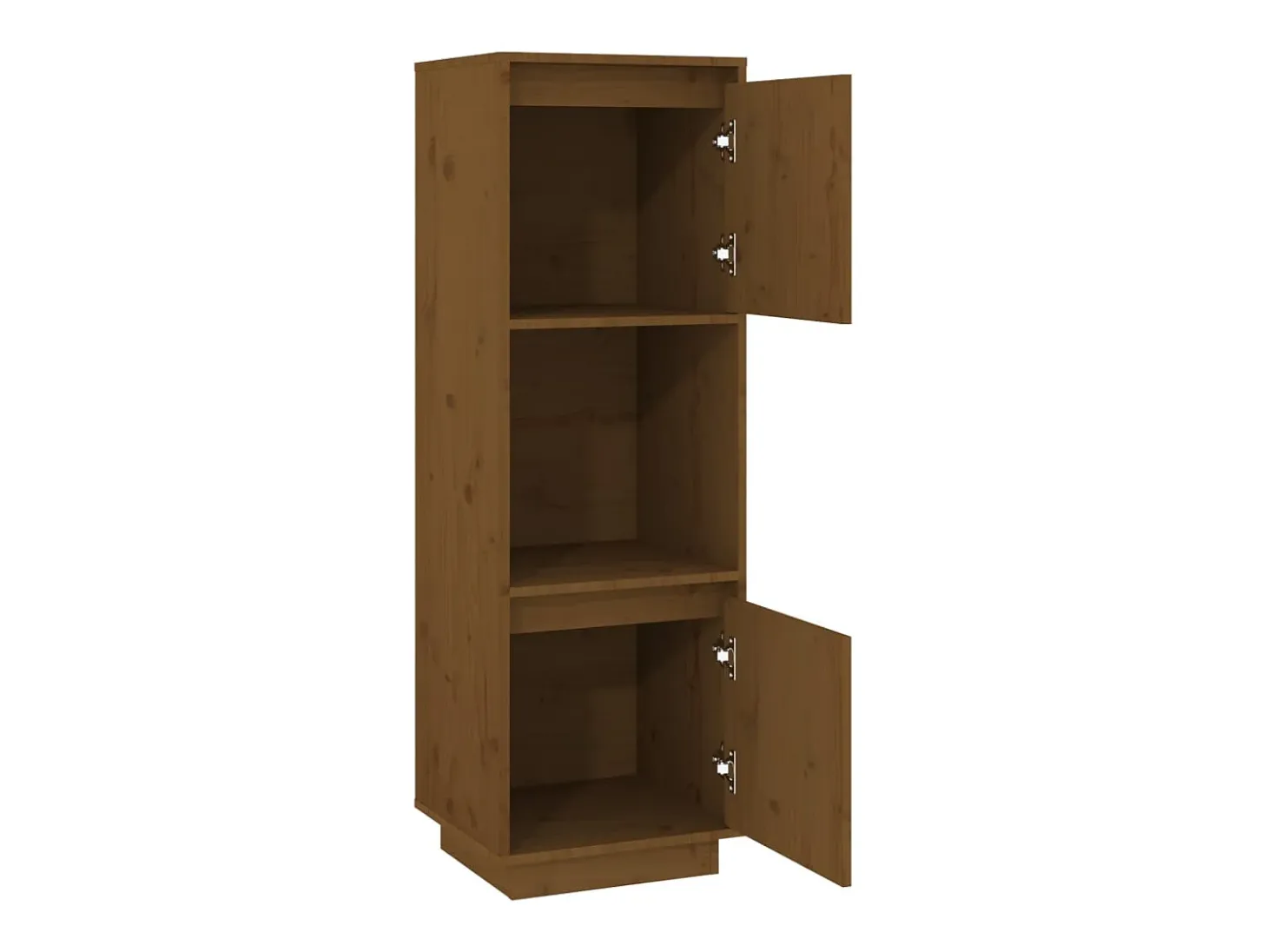Aparador cómoda cómoda armario mueble organizador cocina salón salón alto 38 x 35 x 117 cm madera maciza de pino marrón 02_0034754