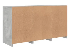 Aparador cómoda cómoda armario mueble organizador cocina salón salón con luces LED 123 x 37 x 67 cm gris 02_0029974
