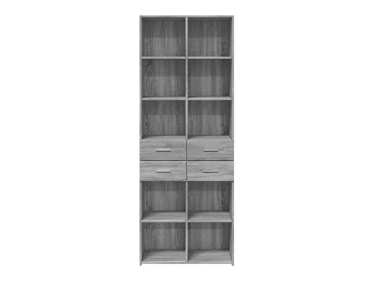 Aparador cómoda cómoda armario mueble organizador cocina salón salón alto Sonoma 70 x 42,5 x 185 cm madera contrachapada gris 02_0035631