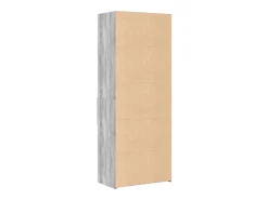 Aparador cómoda cómoda armario mueble organizador cocina salón salón alto Sonoma 70 x 42,5 x 185 cm madera contrachapada gris 02_0035631