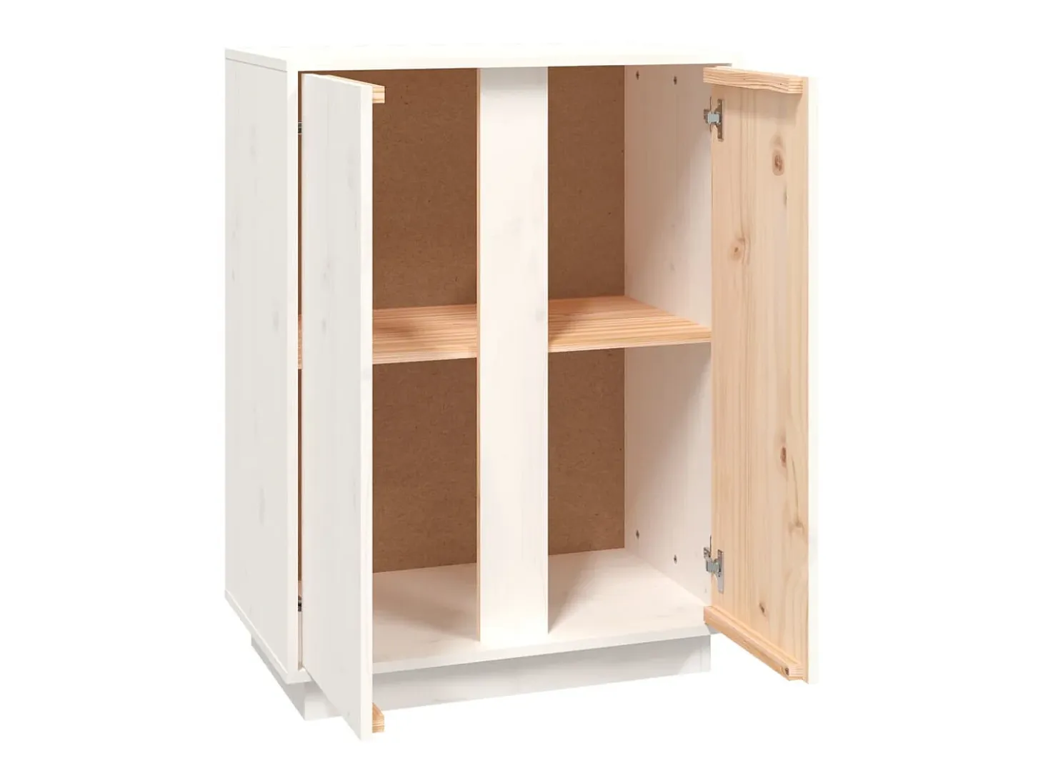 Aparador cómoda cómoda armario mueble organizador cocina salón salón 60 x 35 x 80 cm madera maciza de pino blanco 02_0030373