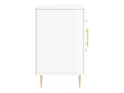 Aparador cómoda cómoda armario mueble organizador cocina salón brillante 100 x 36 x 60 cm madera contrachapada blanco 02_0030553