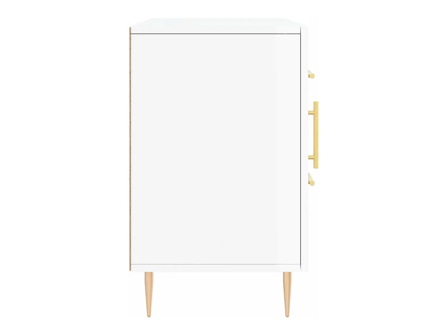 Aparador cómoda cómoda armario mueble organizador cocina salón brillante 100 x 36 x 60 cm madera contrachapada blanco 02_0030553