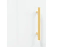Aparador cómoda cómoda armario mueble organizador cocina salón brillante 100 x 36 x 60 cm madera contrachapada blanco 02_0030553