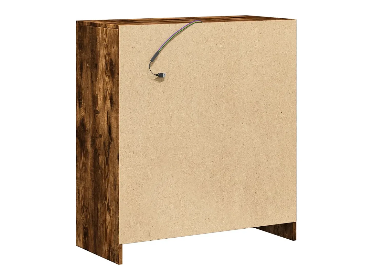 Aparador cómoda cómoda armario mueble organizador cocina salón salón con LED 77 x 34 x 85 cm madera contrachapada marrón 02_0029784