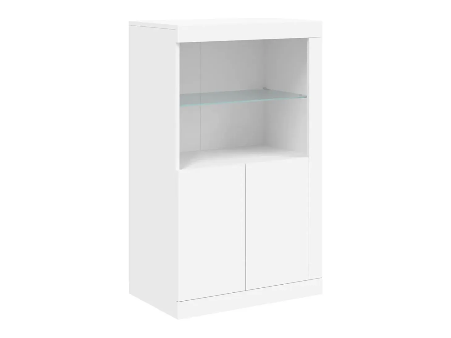Aparador cómoda cómoda armario mueble organizador cocina salón salón con luces LED 162 x 37 x 100 cm blanco 02_0029830