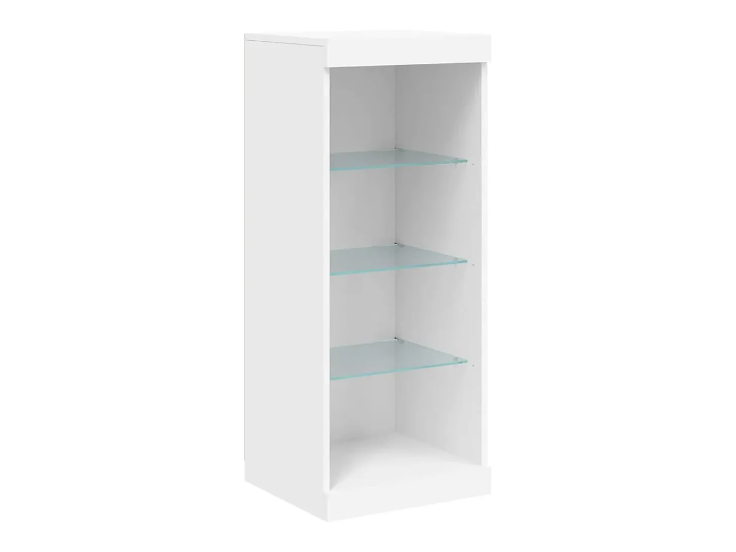 Aparador cómoda cómoda armario mueble organizador cocina salón salón con luces LED 162 x 37 x 100 cm blanco 02_0029830