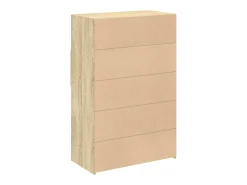Aparador cómoda cómoda armario mueble organizador cocina salón salón alto Sonoma 80 x 42,5 x 124 cm madera contrachapada marrón 02_0034208