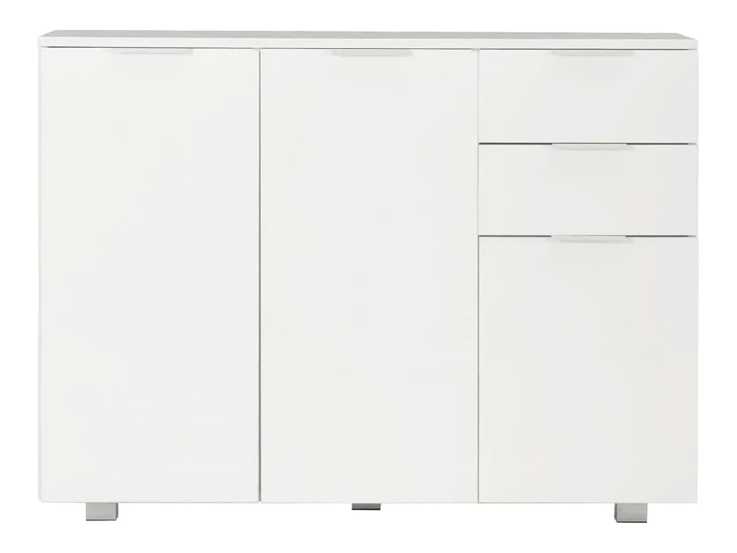 Aparador cómoda cómoda armario mueble organizador cocina salón salón brillante 107 x 35 x 80,5 cm blanco 02_0030571