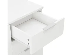 Aparador cómoda cómoda armario mueble organizador cocina salón salón brillante 107 x 35 x 80,5 cm blanco 02_0030571