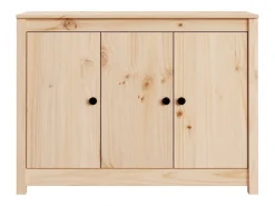 Aparador cómoda cómoda armario mueble organizador cocina salón salón 100 x 35 x 74 cm madera maciza de pino marrón 02_0029496