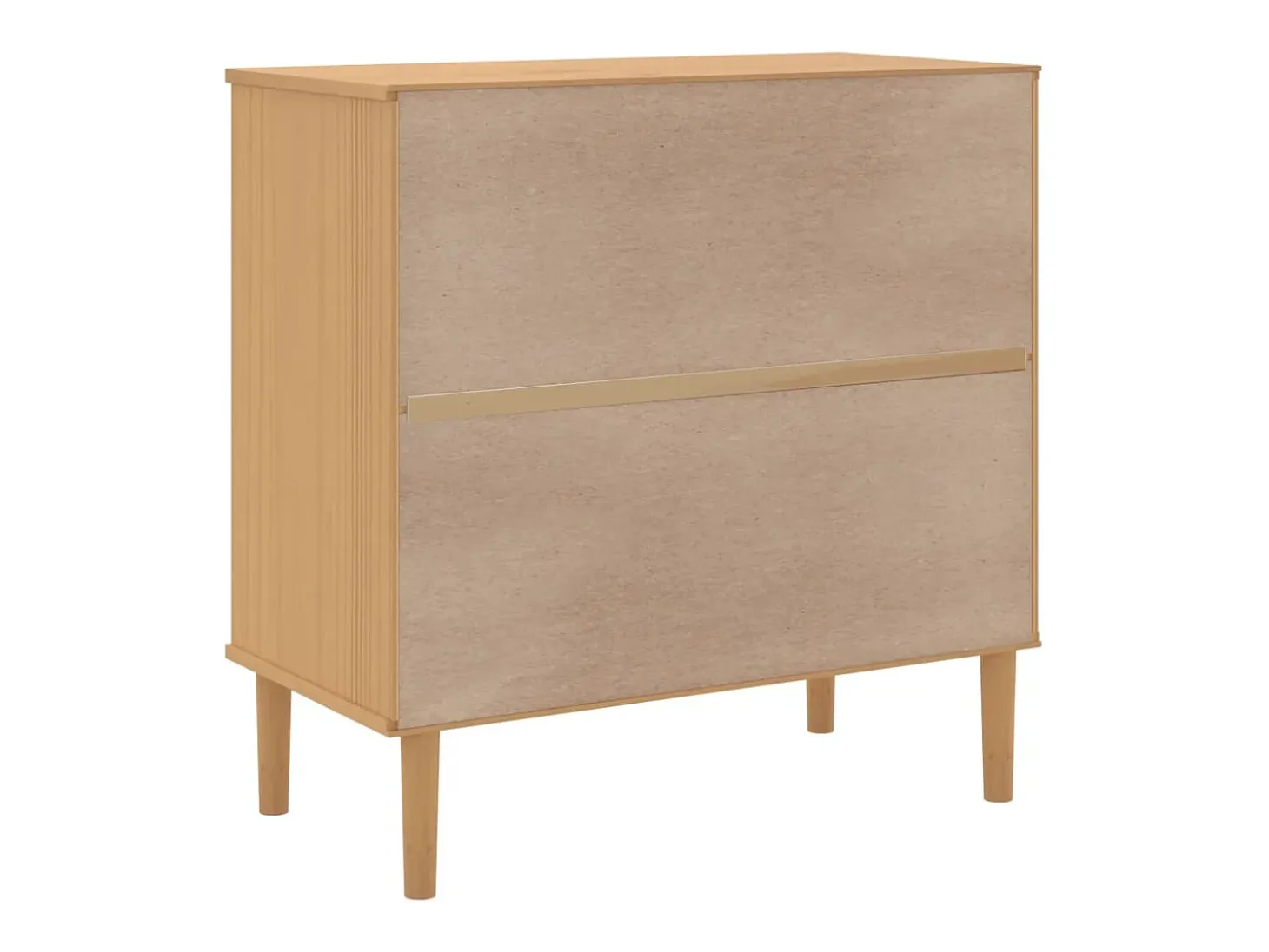 Aparador cómoda cómoda armario mueble organizador cocina salón salón aspecto ratán 80 x 40 x 80 cm madera maciza de pino marrón 02_0036232