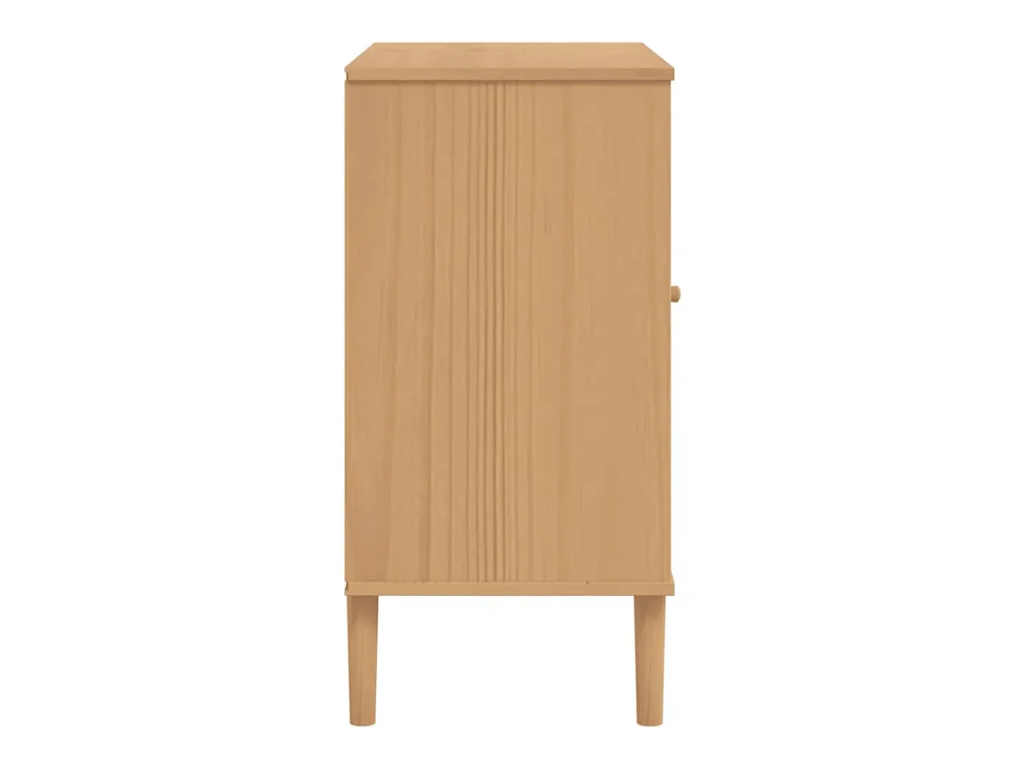 Aparador cómoda cómoda armario mueble organizador cocina salón salón aspecto ratán 80 x 40 x 80 cm madera maciza de pino marrón 02_0036232