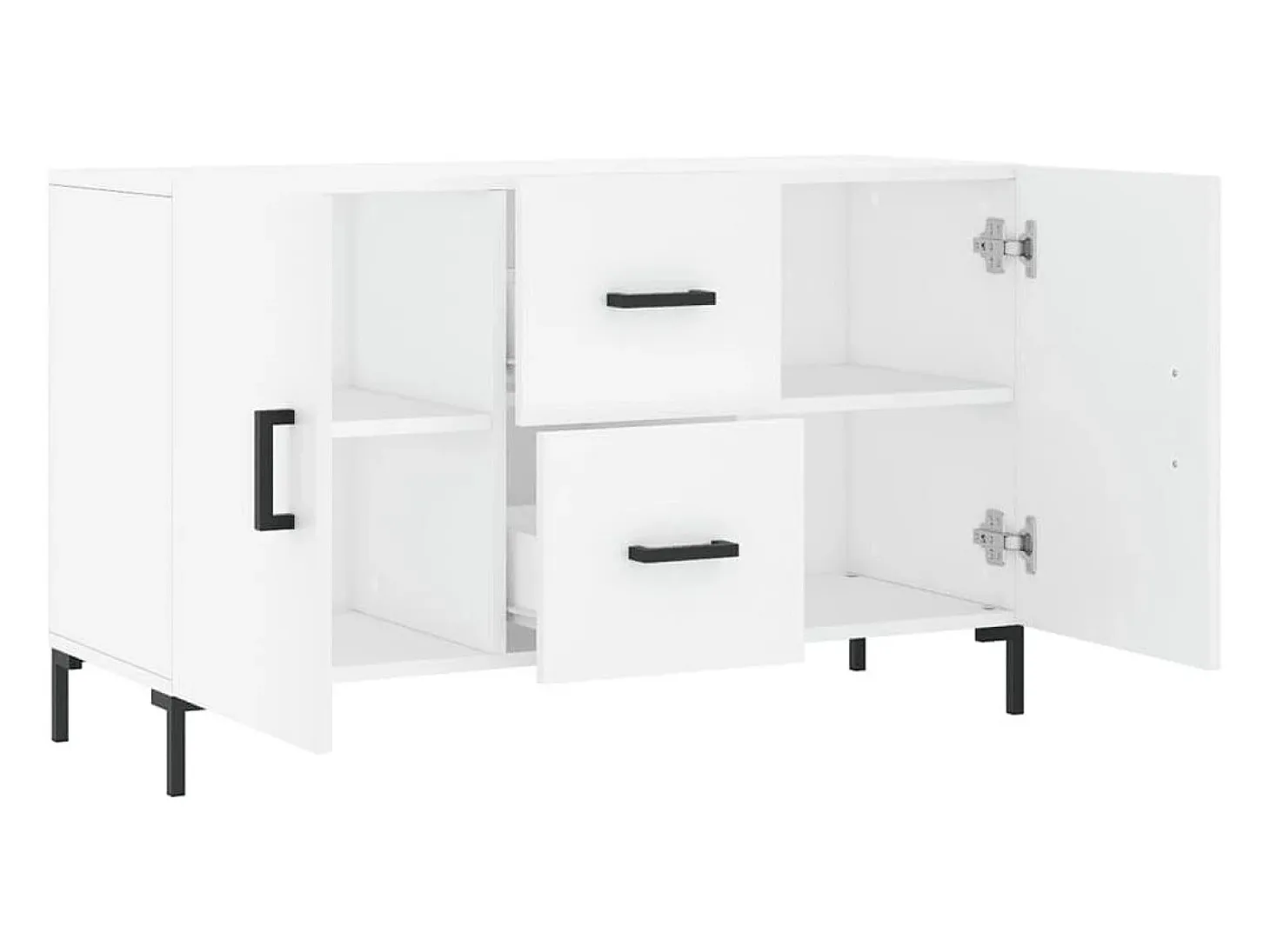Aparador cómoda cómoda mueble mueble de almacenaje organizador cocina salón salón 100 x 36 x 60 cm madera contrachapada blanco 02_0030165