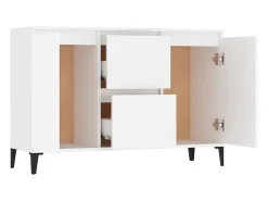 Aparador cómoda cómoda mueble mueble de almacenaje organizador cocina salón salón 104 x 35 x 70 cm madera contrachapada blanco 02_0030184