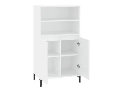 Aparador cómoda cómoda mueble mueble de almacenaje organizador cocina salón salón alto 60 x 36 x 110 cm madera contrachapada blanco 02_0032470