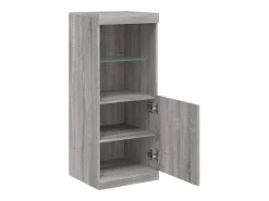 Aparador cómoda mueble almacenaje organizador cocina salón salón con luces LED sonoma 41 x 37 x 100 cm gris 02_0030074