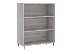 Aparador cómoda mueble almacenaje organizador cocina salón salón Sonoma 69,5 x 32,5 x 180 cm madera contrachapada gris 02_0036421