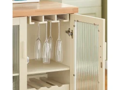 Aparador Cocina para microonda Buffet para Comedor Entrada Salón con 2 puertas 2 cajones y 1 compartimento abierto Beige 120 x 40 x 90 cm FSB81-MI SoBuy ES