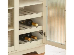 Aparador Cocina para microonda Buffet para Comedor Entrada Salón con 2 puertas 2 cajones y 1 compartimento abierto Beige 120 x 40 x 90 cm FSB81-MI SoBuy ES