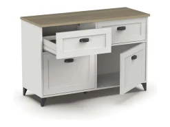 Aparador Comedor Portobello Blanco Soft y Roble Cambrian 120x80x47 cm