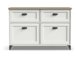 Aparador Comedor Portobello Blanco Soft y Roble Cambrian 120x80x47 cm