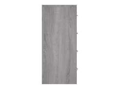 Aparador con 4 cajones gris Sonoma 60x30,5x71 cm