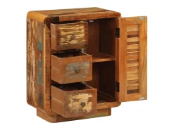 Aparador con 3 cajones 55x30x70 cm madera maciza recuperada