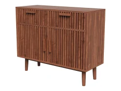 Aparador con 2 cajones y 2 puertas, mueble de cocina, madera, 100 x 35 x 80 cm