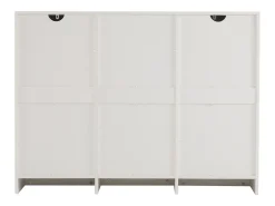 Aparador con 2 puertas, 3 cajones, mueble de almacenaje para comedor, salón, 120x90x35cm, color blanco