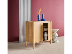 Aparador con 2 puertas, 80cm natural