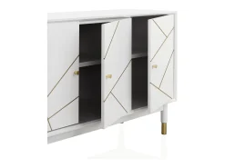 Aparador con 3 puertas lacado en blanco