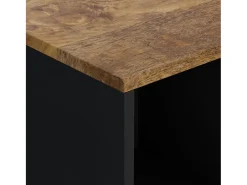 Aparador con 2 puertas madera maciza de mango 80x33x75 cm