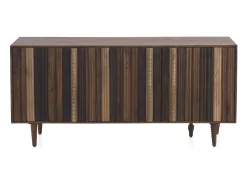 Aparador con 3 puertas multicolor de madera maciza de acacia