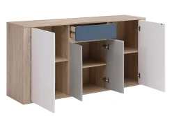 Aparador con 4 puertas y 1 cajón - Multicolor - FILUTIA