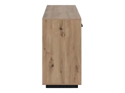 Aparador con 3 puertas y 3 cajones de MDF - Natural y negro - NALAMANE