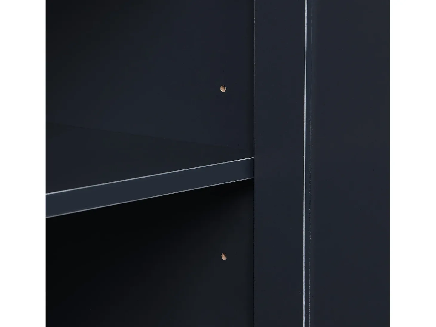 Aparador con 4 puertas y 3 cajones - mueble de almacenaje - mueble de madera - gris negro (160x37x75 cm)