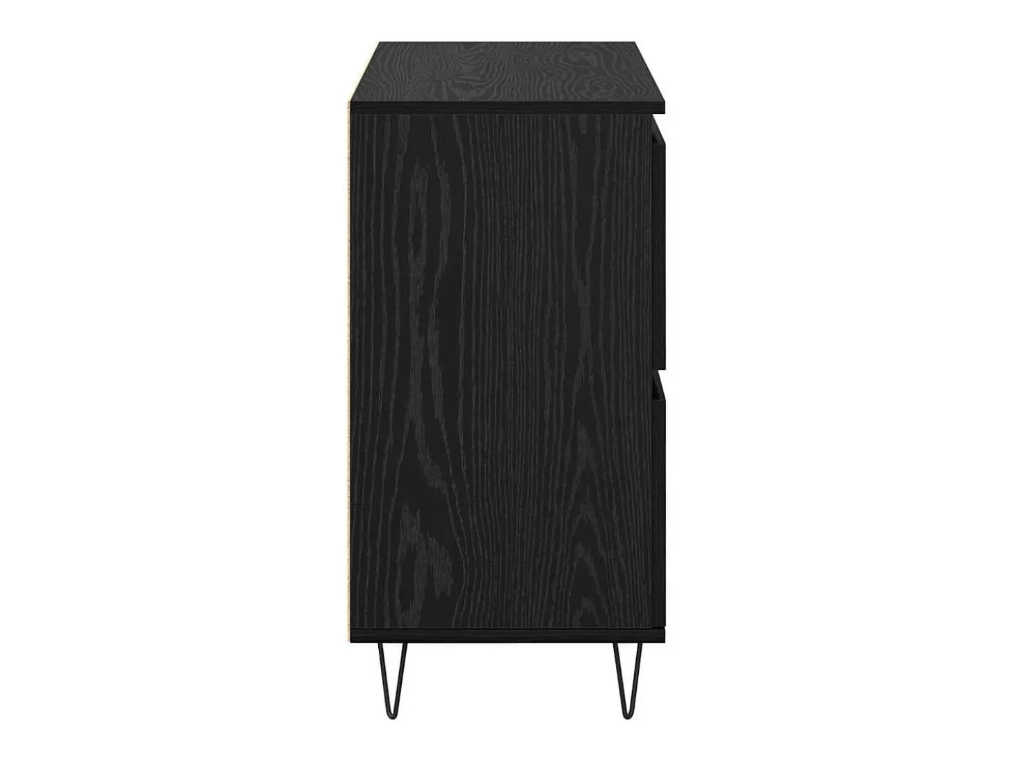 Aparador con almacenaje con puerta Negro 60 x 35 x 70 cm Madera de ingeniería