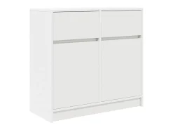Aparador con cajón blanco 80x34x76 cm madera de ingeniería
