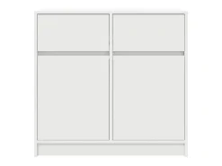 Aparador con cajón blanco 80x34x76 cm madera contrachapada