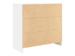 Aparador con cajón blanco 80x34x76 cm madera contrachapada