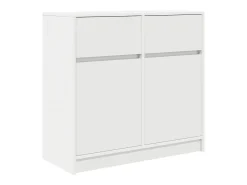 Aparador con cajón blanco 80x34x76 cm madera contrachapada