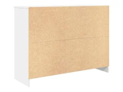 Aparador con cajón blanco 101x35x76 cm madera contrachapada