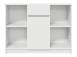 Aparador con cajón blanco 101x35x76 cm madera contrachapada