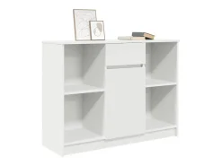 Aparador con cajón blanco 101x35x76 cm madera contrachapada