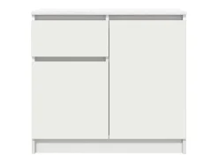 Aparador con cajón blanco 71x35x65 cm madera contrachapada