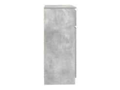 Aparador con cajón gris hormigón 71x35x84 cm madera de ingeniería
