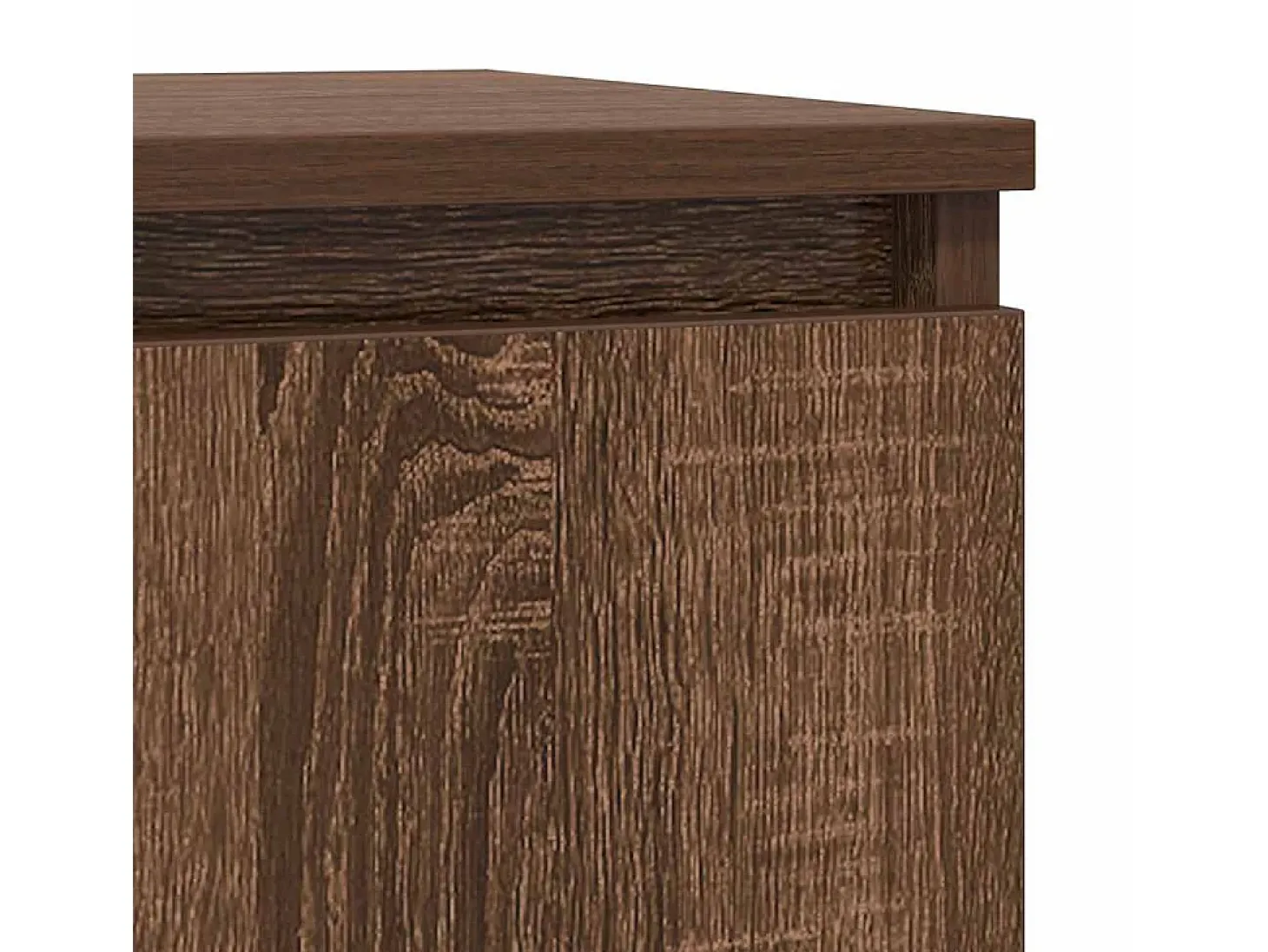 Aparador con cajón roble marrón 71x35x65 cm madera ingeniería